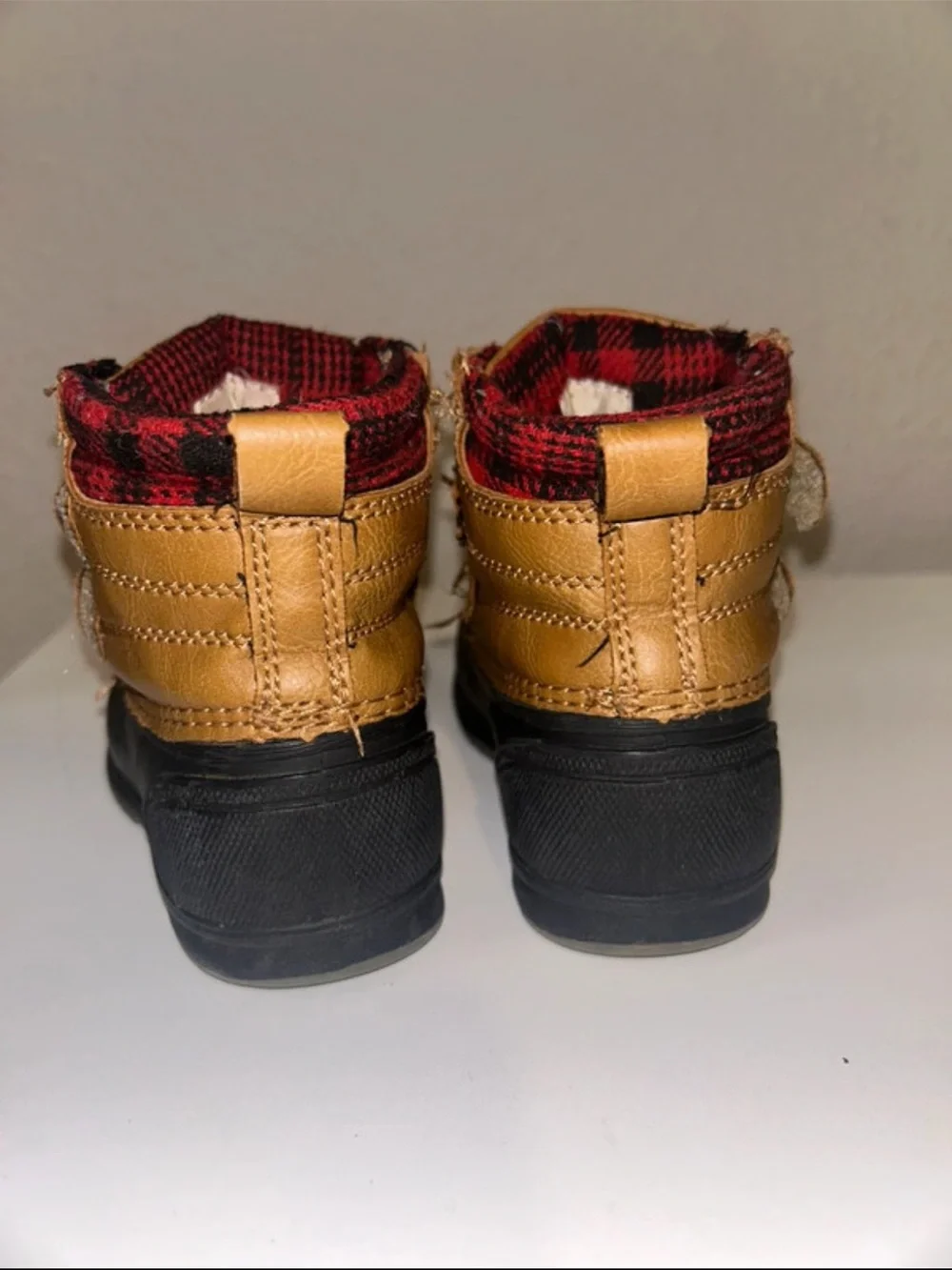 Magellan Outdoors Tan and Black Kids Winter Boots with Double Straps